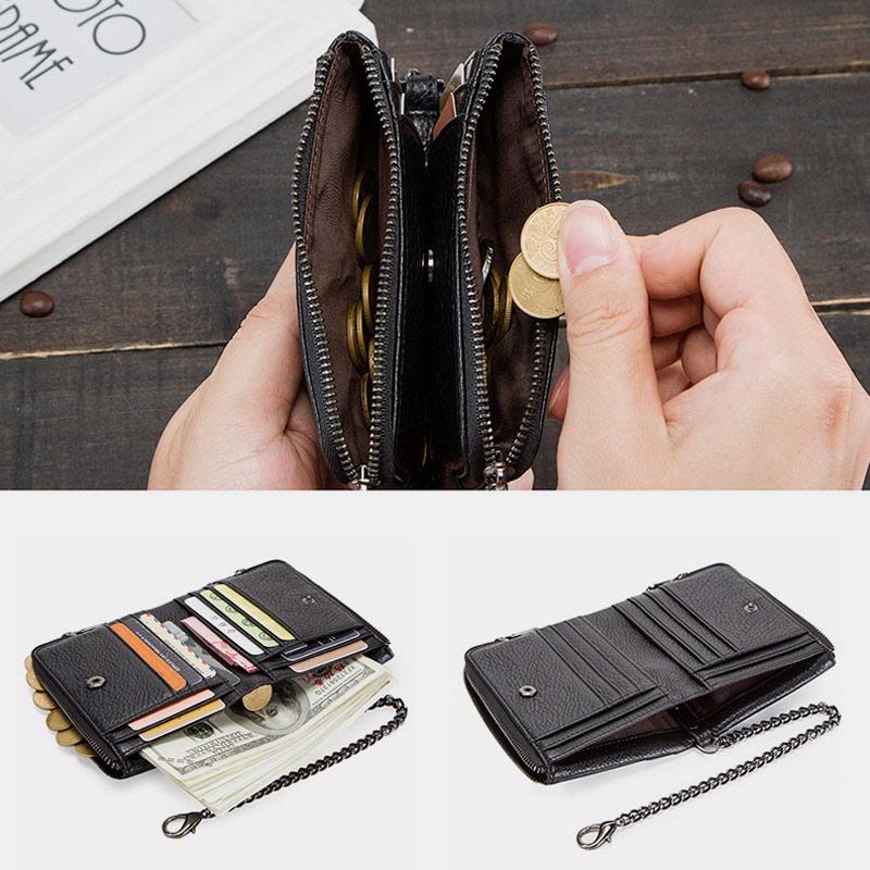 Casual RFID Multifunctional Wallet With Chain