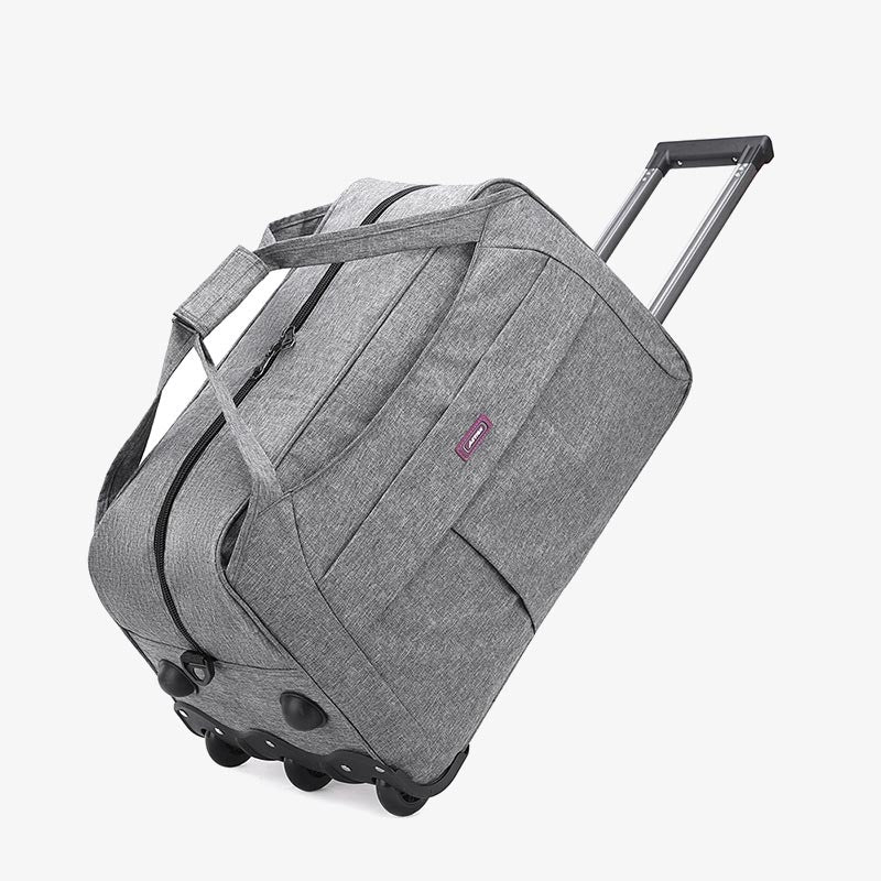 Pull Rod Rolling Tote For Short Trip Collapsible Duffle Bag