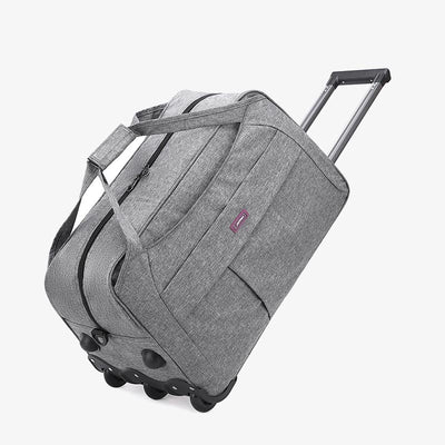 Pull Rod Rolling Tote For Short Trip Collapsible Duffle Bag