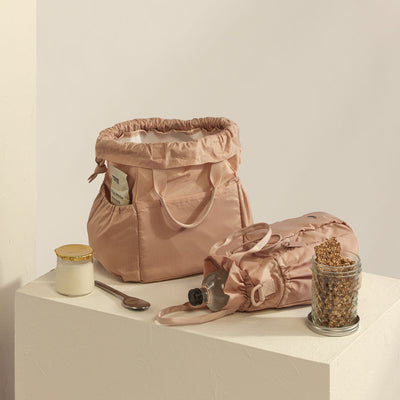 Portable Water Bottle Bag Drawstring Nylon Crossbody Bag Handbag