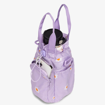 Portable Water Bottle Bag Drawstring Nylon Crossbody Bag Handbag