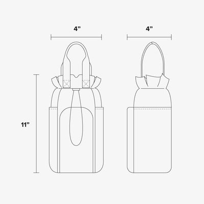 Portable Water Bottle Bag Drawstring Nylon Crossbody Bag Handbag
