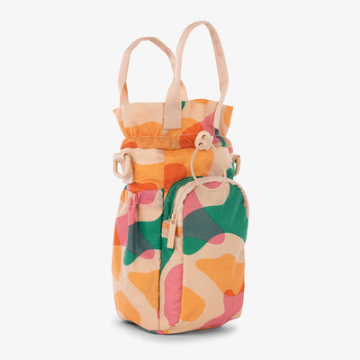 Portable Water Bottle Bag Drawstring Nylon Crossbody Bag Handbag