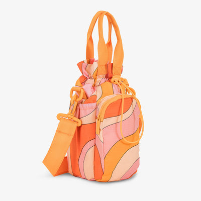 Portable Water Bottle Bag Drawstring Nylon Crossbody Bag Handbag