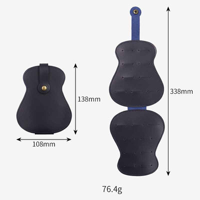 Guitar Pick Holder Storage Bag Leather Plectrums Bag For Player