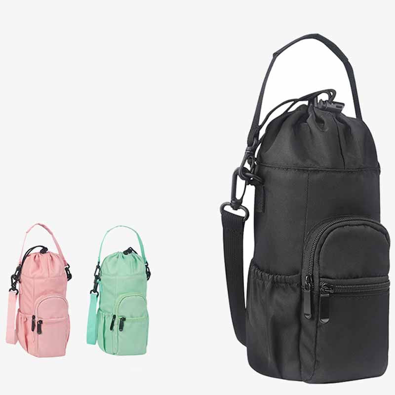 Portable Bottle Storage Bag For Travel Multifunctional Drawstring Crossbody Bag