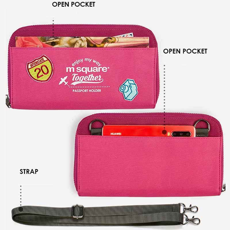 Portable Travel Wallet Canvas Ticket Passport Holder Crossbdoy Bag Card Holder