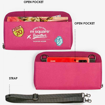 Portable Travel Wallet Canvas Ticket Passport Holder Crossbdoy Bag Card Holder