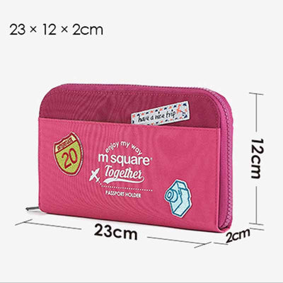 Portable Travel Wallet Canvas Ticket Passport Holder Crossbdoy Bag Card Holder