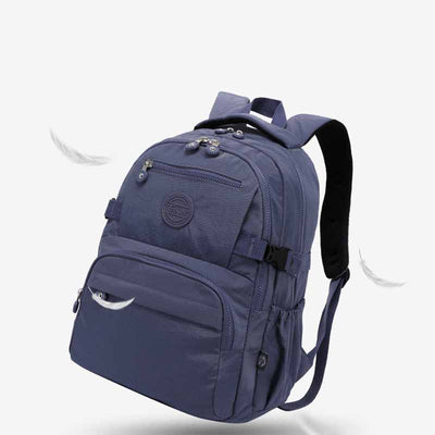 Simple Student Backpack Short Travel Durable Waterproof Nylon Dapack