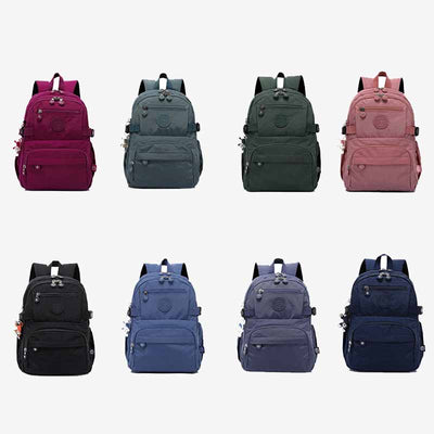 Simple Student Backpack Short Travel Durable Waterproof Nylon Dapack