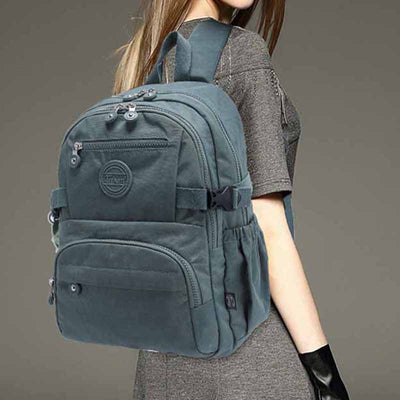 Simple Student Backpack Short Travel Durable Waterproof Nylon Dapack