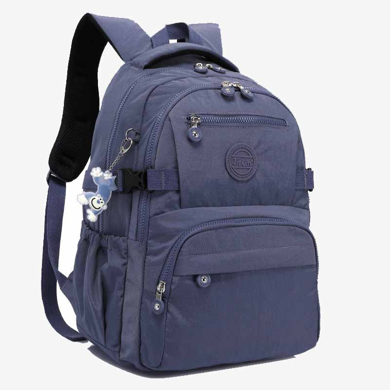 Simple Student Backpack Short Travel Durable Waterproof Nylon Dapack