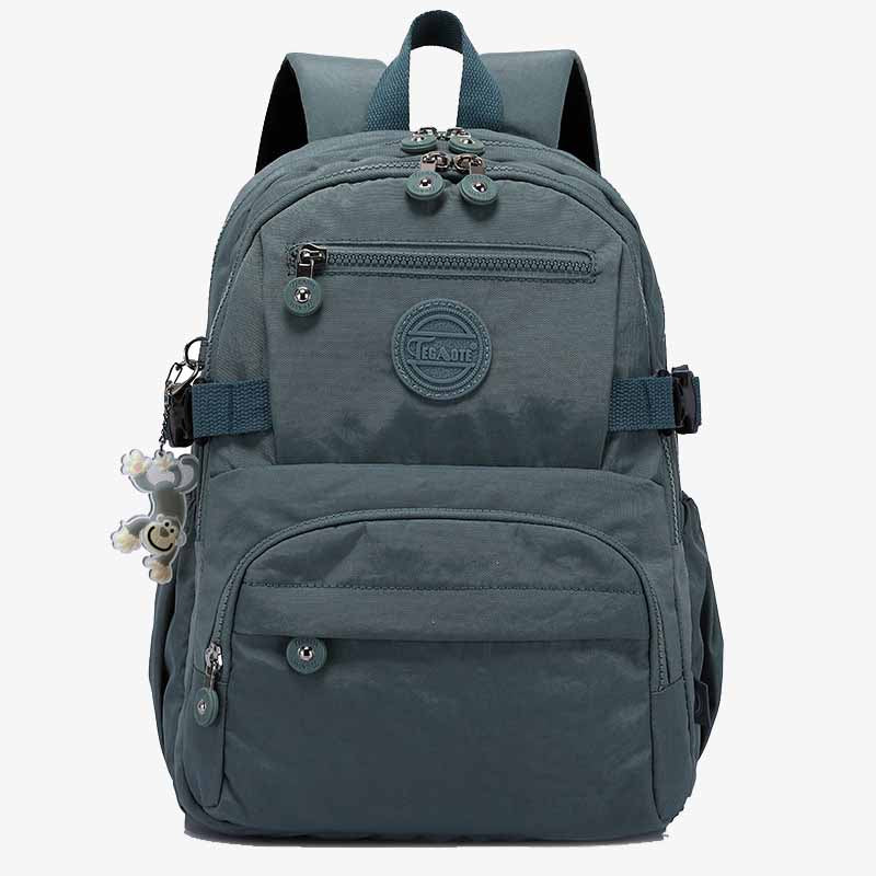 Simple Student Backpack Short Travel Durable Waterproof Nylon Dapack