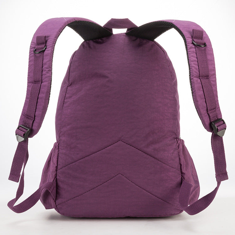 Large Double Compartment Backpack Minimalist Short Travel Purse For Women