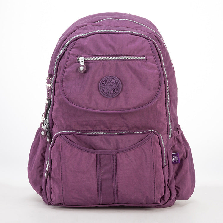 Large Double Compartment Backpack Minimalist Short Travel Purse For Women