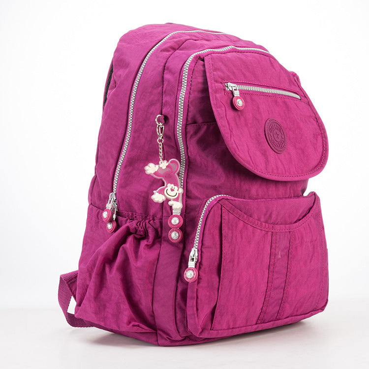 Large Double Compartment Backpack Minimalist Short Travel Purse For Women
