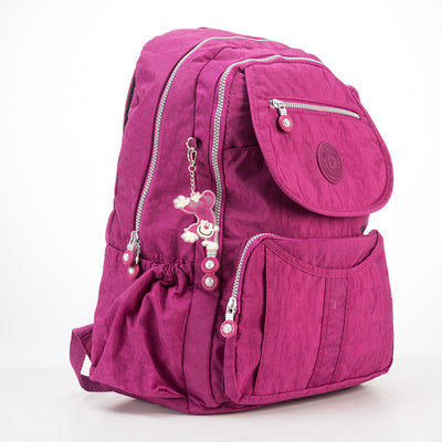 Large Double Compartment Backpack Minimalist Short Travel Purse For Women
