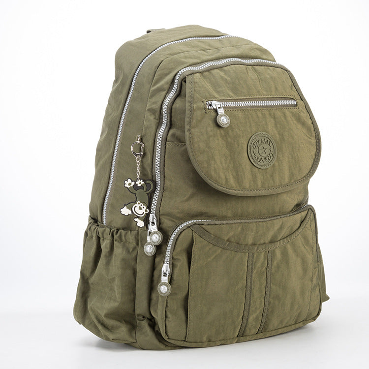 Large Double Compartment Backpack Minimalist Short Travel Purse For Women