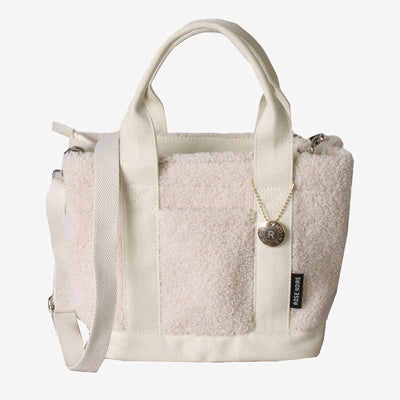 Teddy Fleece Tote Bag For Women Soft Crossbody Bag