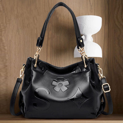 Minimalist Tote For Women Solid Color Pebbled Leather Crossbody Bag