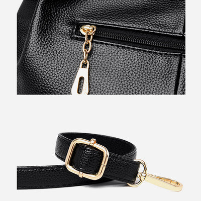 Minimalist Tote For Women Solid Color Pebbled Leather Crossbody Bag