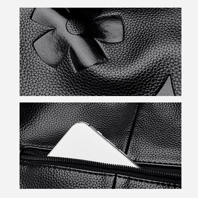 Minimalist Tote For Women Solid Color Pebbled Leather Crossbody Bag