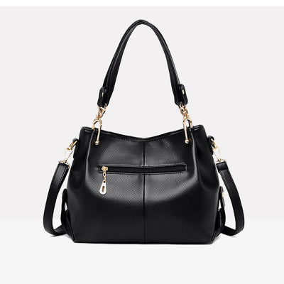 Minimalist Tote For Women Solid Color Pebbled Leather Crossbody Bag