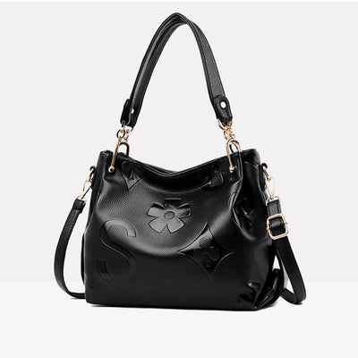 Minimalist Tote For Women Solid Color Pebbled Leather Crossbody Bag