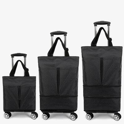 Tote Bag For Women Shopping Folding Removable Wheel Cart