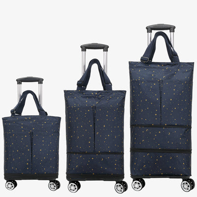 Tote Bag For Women Shopping Folding Removable Wheel Cart
