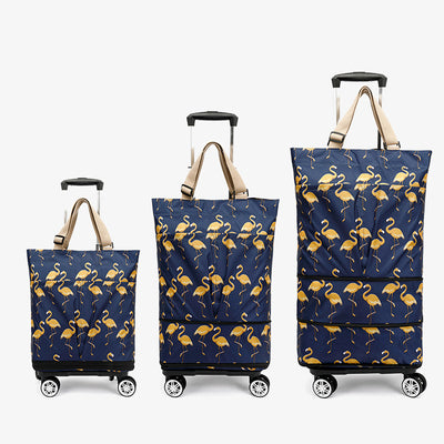Tote Bag For Women Shopping Folding Removable Wheel Cart