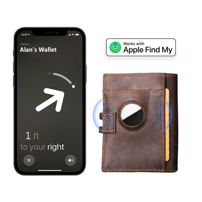 Roomy Leather Airtag Wallet