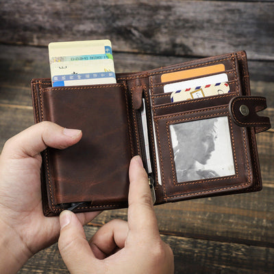 Roomy Leather Airtag Wallet