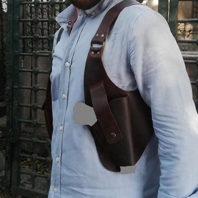 Underarm Holster Retro Medieval Cosplay Adjustable Leather Purse For Men