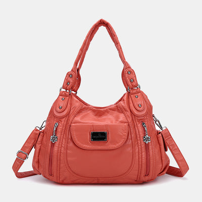 Leopard Pattern Handbag For Women Faux Leather Tote Satchel