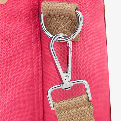 Portable Canvas Handbag Color Contrast Lightweight Crosswbody Bag Commuting Bag