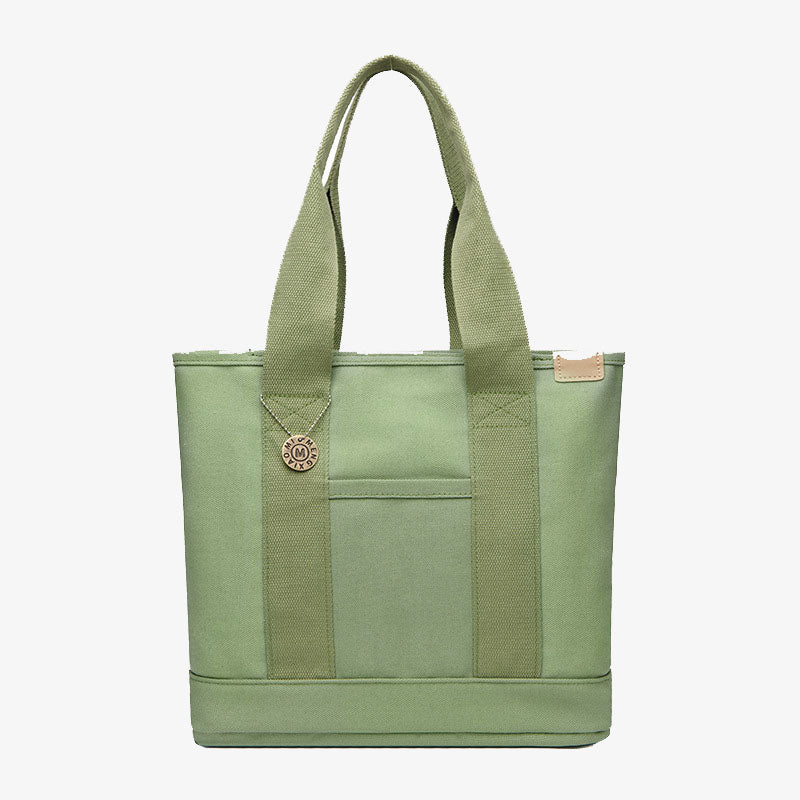 Large Underarm Tote For Women Durable Canvas Handbag With Zipper