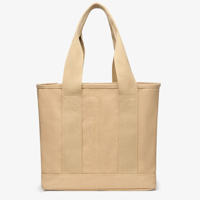 Large Underarm Tote For Women Durable Canvas Handbag With Zipper