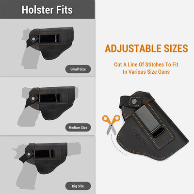 Women Men Outdoor Tactics Holster Outside The Waistband Leather Holster