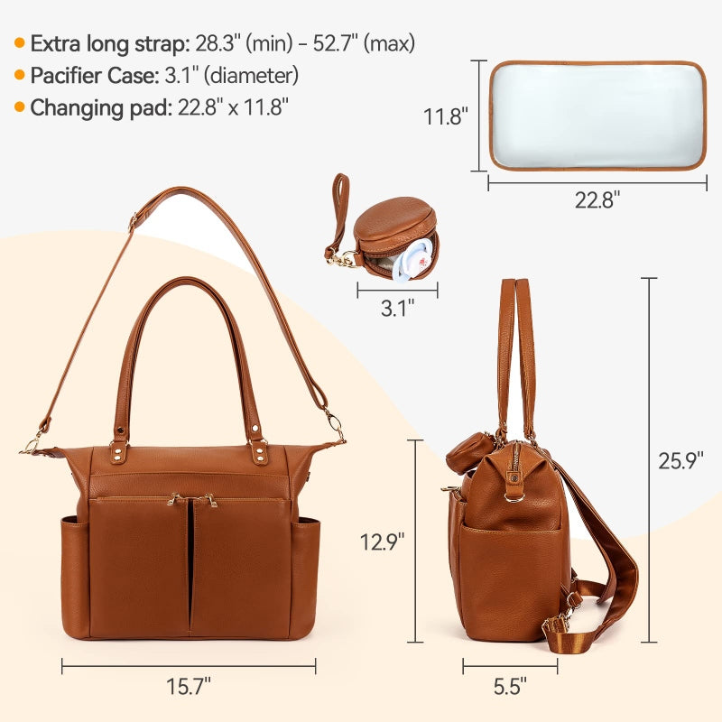 Multifunctional Carry Mommy Bag Adjustable Large Retro Backpack For Women