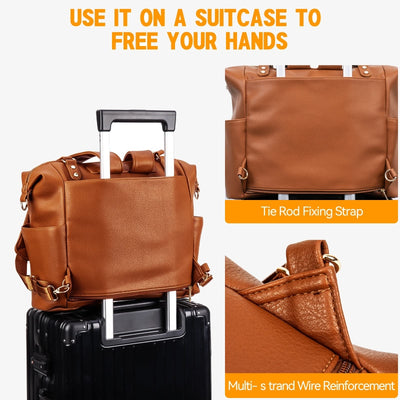 Multifunctional Carry Mommy Bag Adjustable Large Retro Backpack For Women
