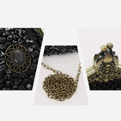 Mini Evening Bag Vintage Embroidery Beaded Bag For Women
