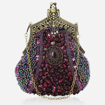Mini Evening Bag Vintage Embroidery Beaded Bag For Women