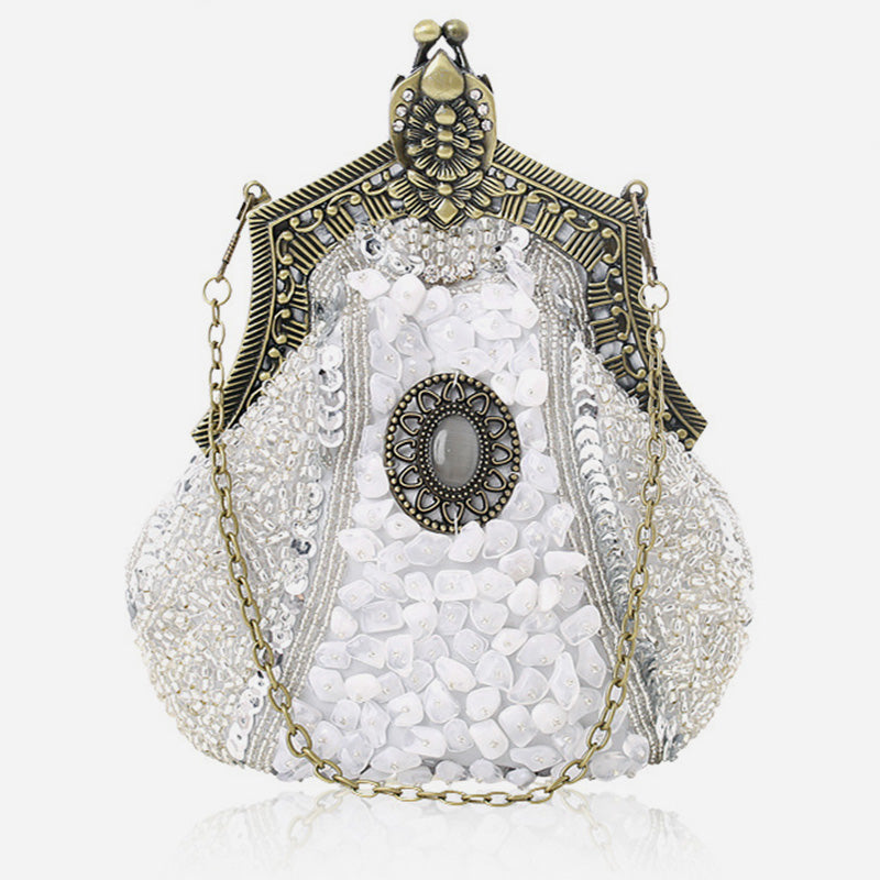 Mini Evening Bag Vintage Embroidery Beaded Bag For Women