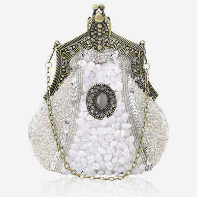 Mini Evening Bag Vintage Embroidery Beaded Bag For Women