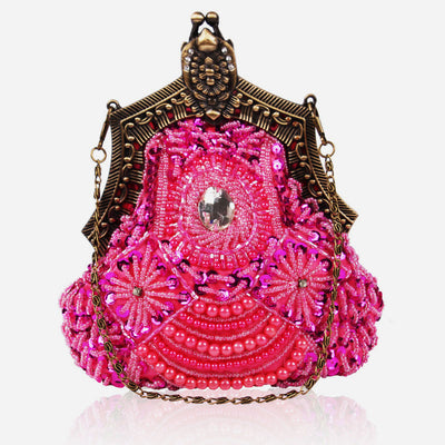 Mini Evening Bag Vintage Embroidery Beaded Bag For Women