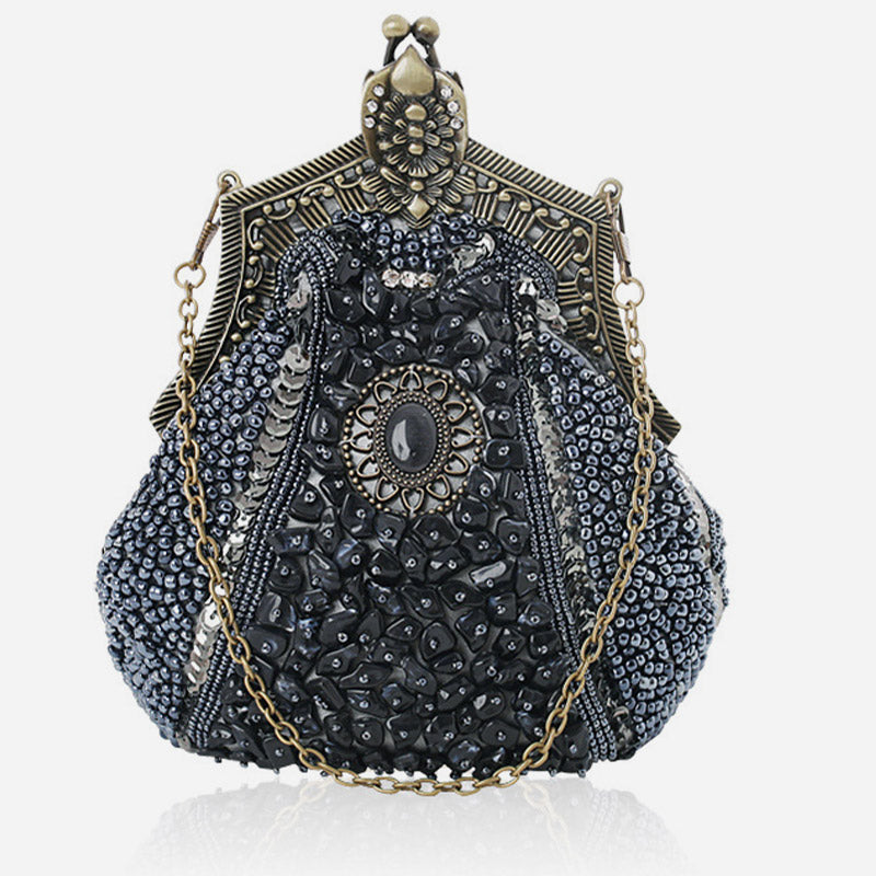 Mini Evening Bag Vintage Embroidery Beaded Bag For Women