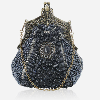 Mini Evening Bag Vintage Embroidery Beaded Bag For Women