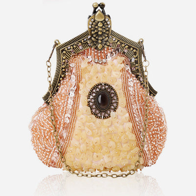 Mini Evening Bag Vintage Embroidery Beaded Bag For Women